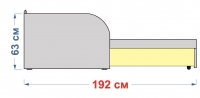 Дитячий диван кровать ліжко Артемон спал. місце 80 см на 190 см ЮТ