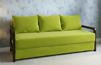 Диван Ліон з деревяними підлокітниками преміум класу пружинний блок BZ